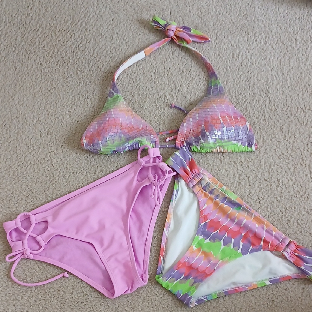 Victoria's Secret Multicolor and Pink Bikini Set